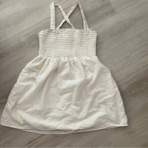 ✨Sale✨ American Eagle Cotton Linen Cream Dress Size Medium